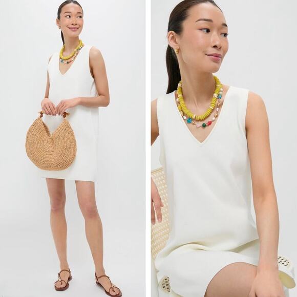 Tuckernuck Dresses & Skirts - Tuckernuck Pomander Place Bixby Knit Mini Dress Ivory V Neck XL